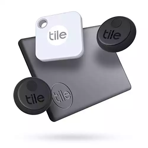 Tile Essentials 4-pack - Bluetooth Tracker & Item Locators for Keys, Wallets, Remotes & More
