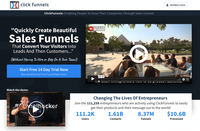 clickfunnels landing pages